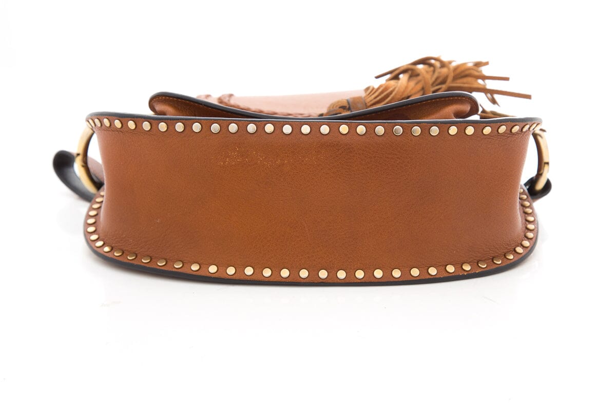 Chloe Brown Hudson Whipstitch Leather Handbag