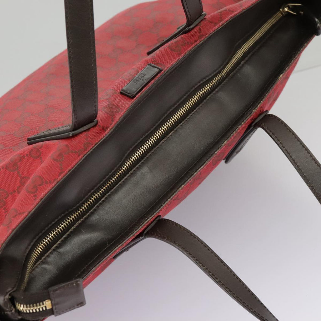 GUCCI GG Canvas Web Sherry Line Tote Bag Red Green gold 308928 97000