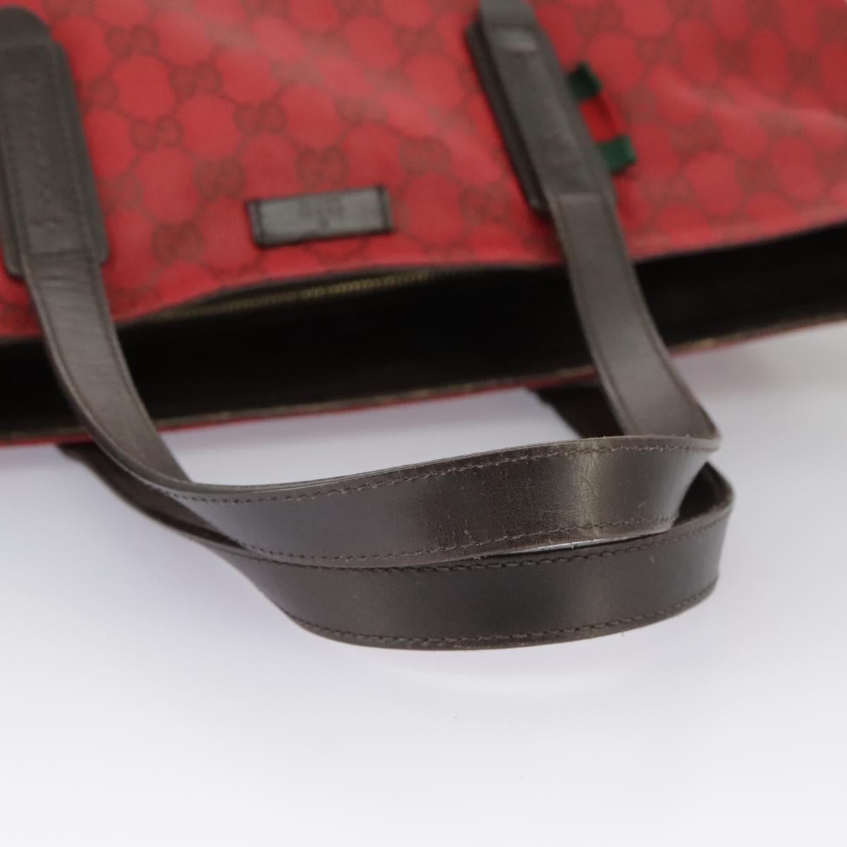 GUCCI GG Canvas Web Sherry Line Tote Bag Red Green gold 308928 97000