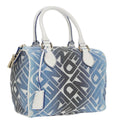 FENDI Zucca Canvas Hand Bag Blue Gold 97002A