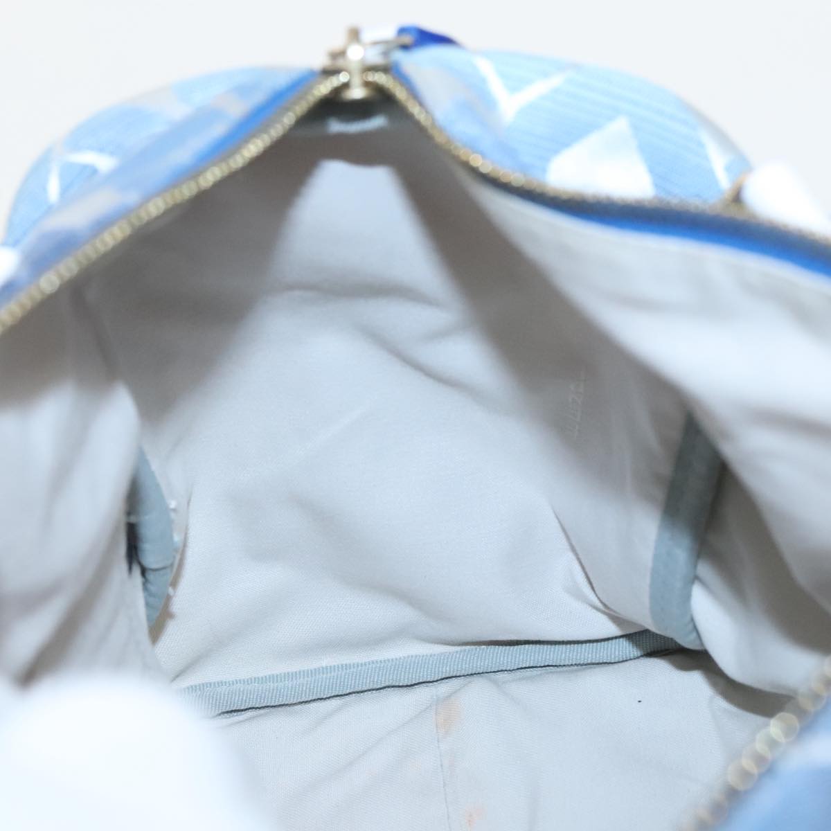 FENDI Zucca Canvas Hand Bag Blue Gold 97002A
