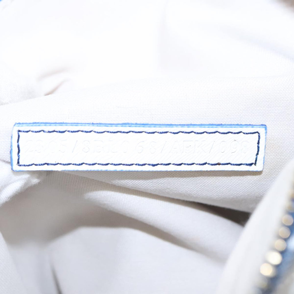 FENDI Zucca Canvas Hand Bag Blue Gold 97002A