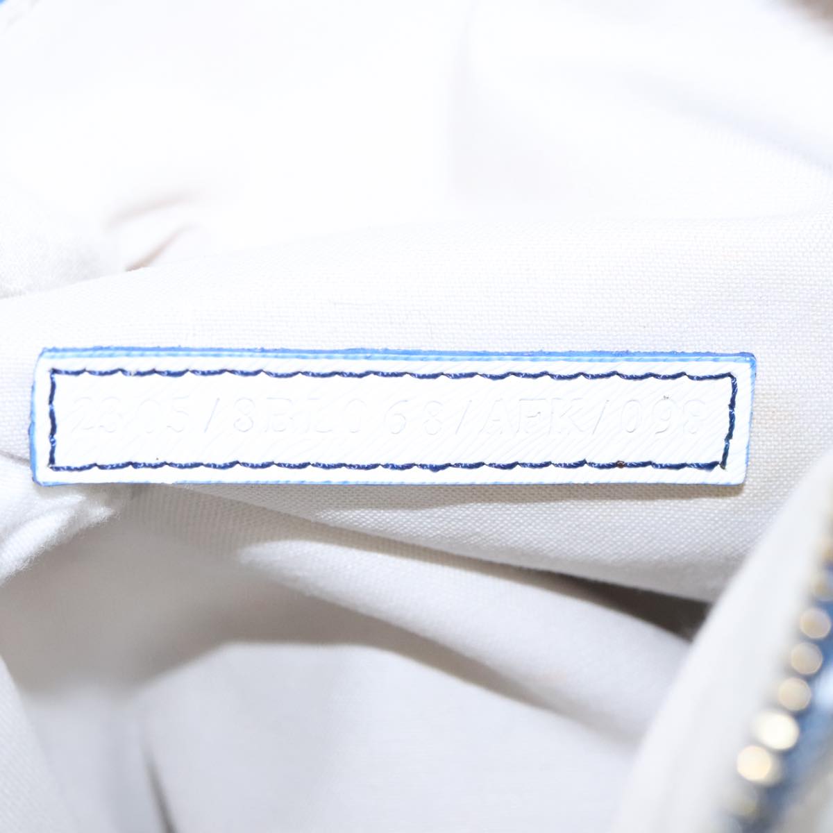FENDI Zucca Canvas Hand Bag Blue Gold 97002A