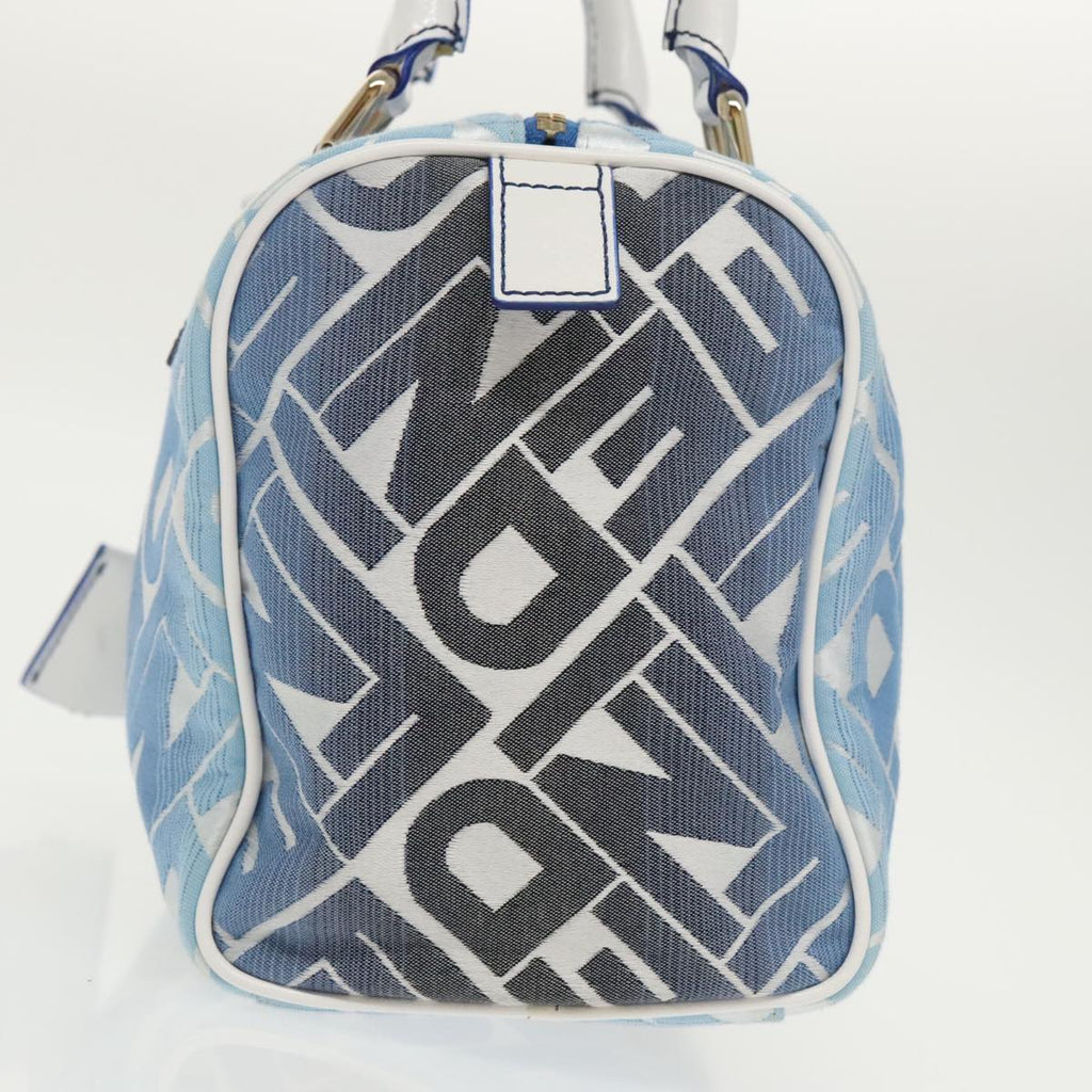 FENDI Zucca Canvas Hand Bag Blue Gold 97002A