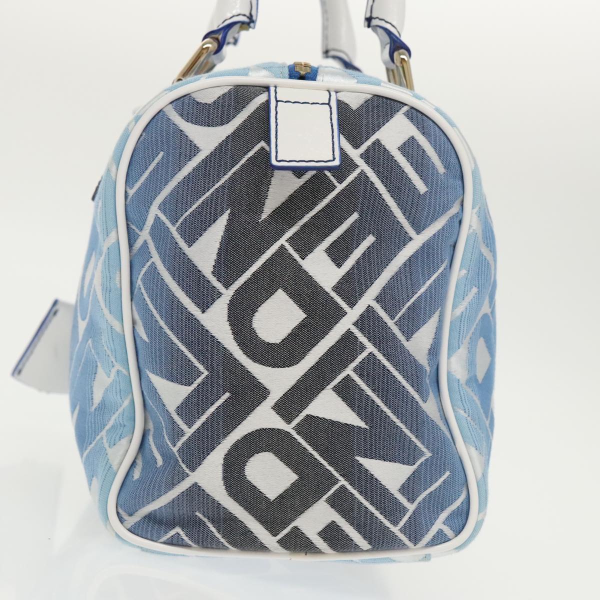 FENDI Zucca Canvas Hand Bag Blue Gold 97002A