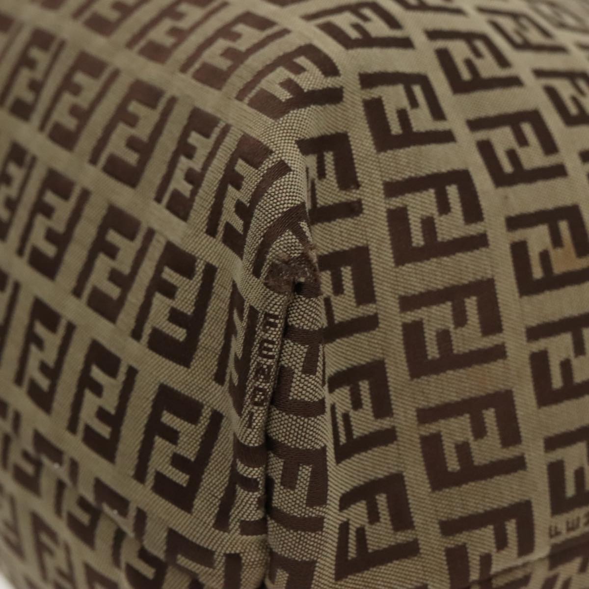 FENDI Zucchino Canvas Tote Bag Beige 97032
