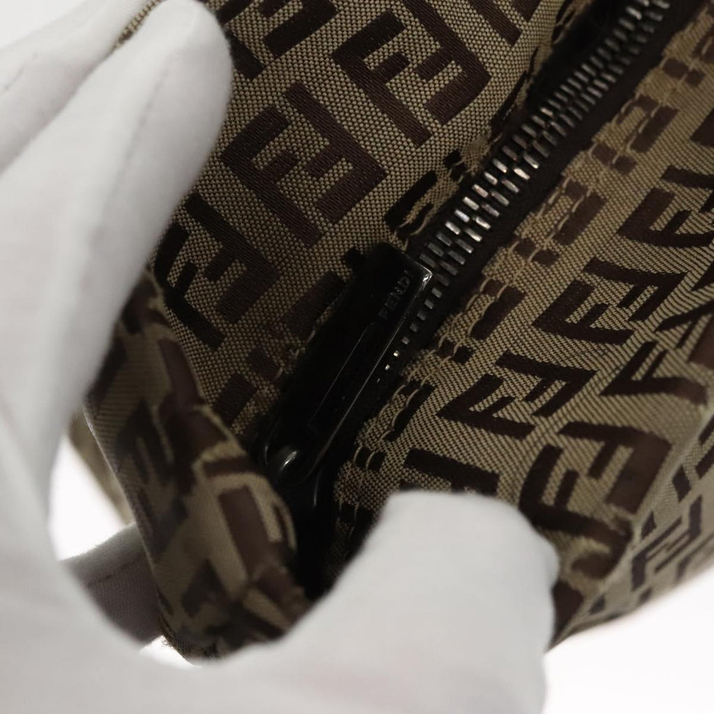 FENDI Zucchino Canvas Tote Bag Beige 97032