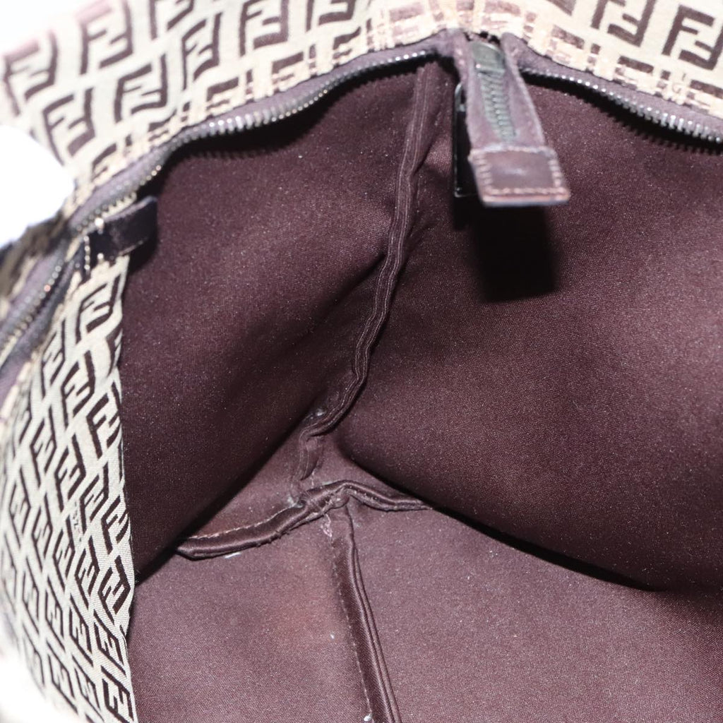 FENDI Zucchino Canvas Tote Bag Beige 97032