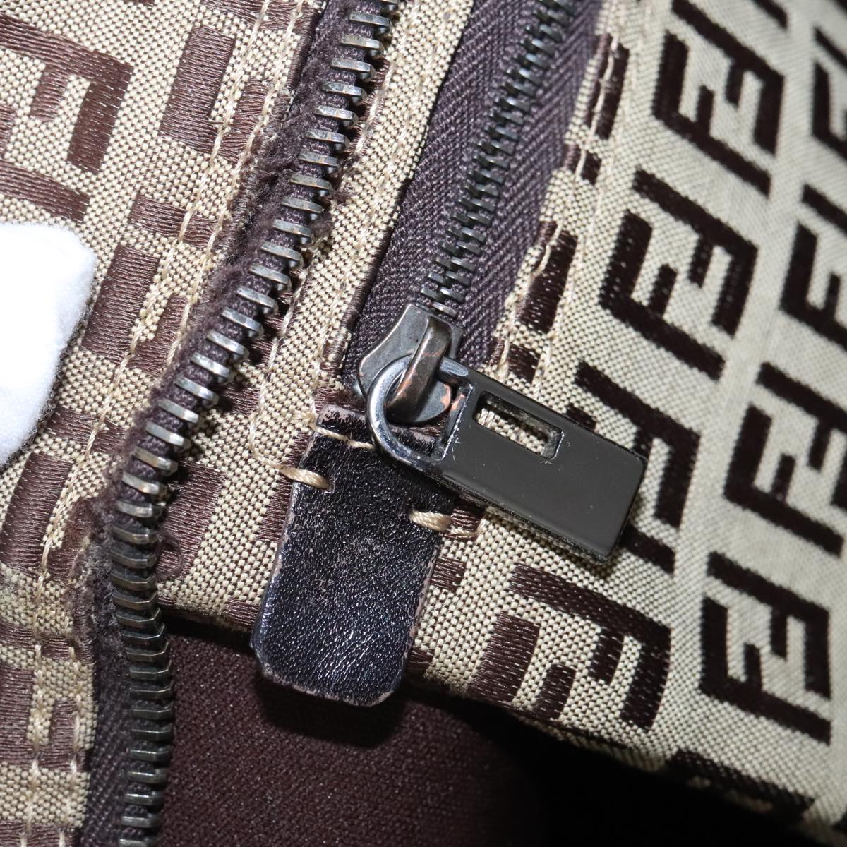 FENDI Zucchino Canvas Tote Bag Beige 97032