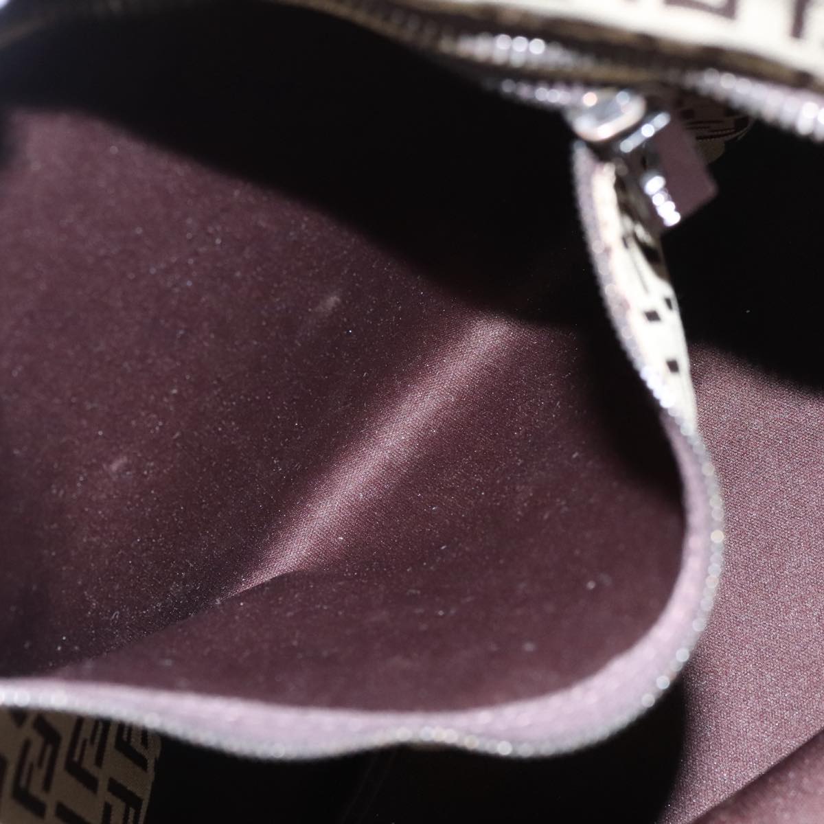 FENDI Zucchino Canvas Tote Bag Beige 97032
