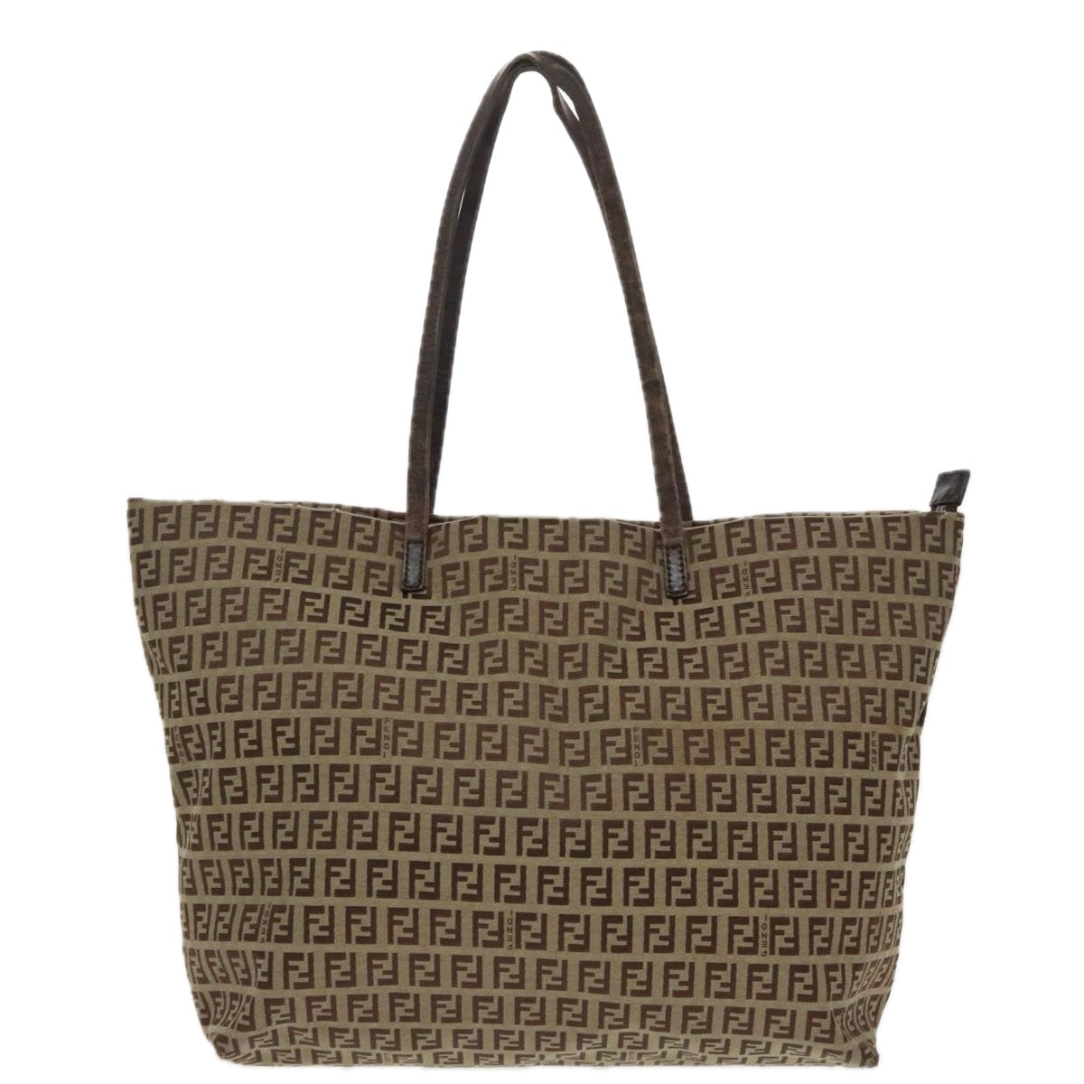FENDI Zucchino Canvas Tote Bag Beige 97032