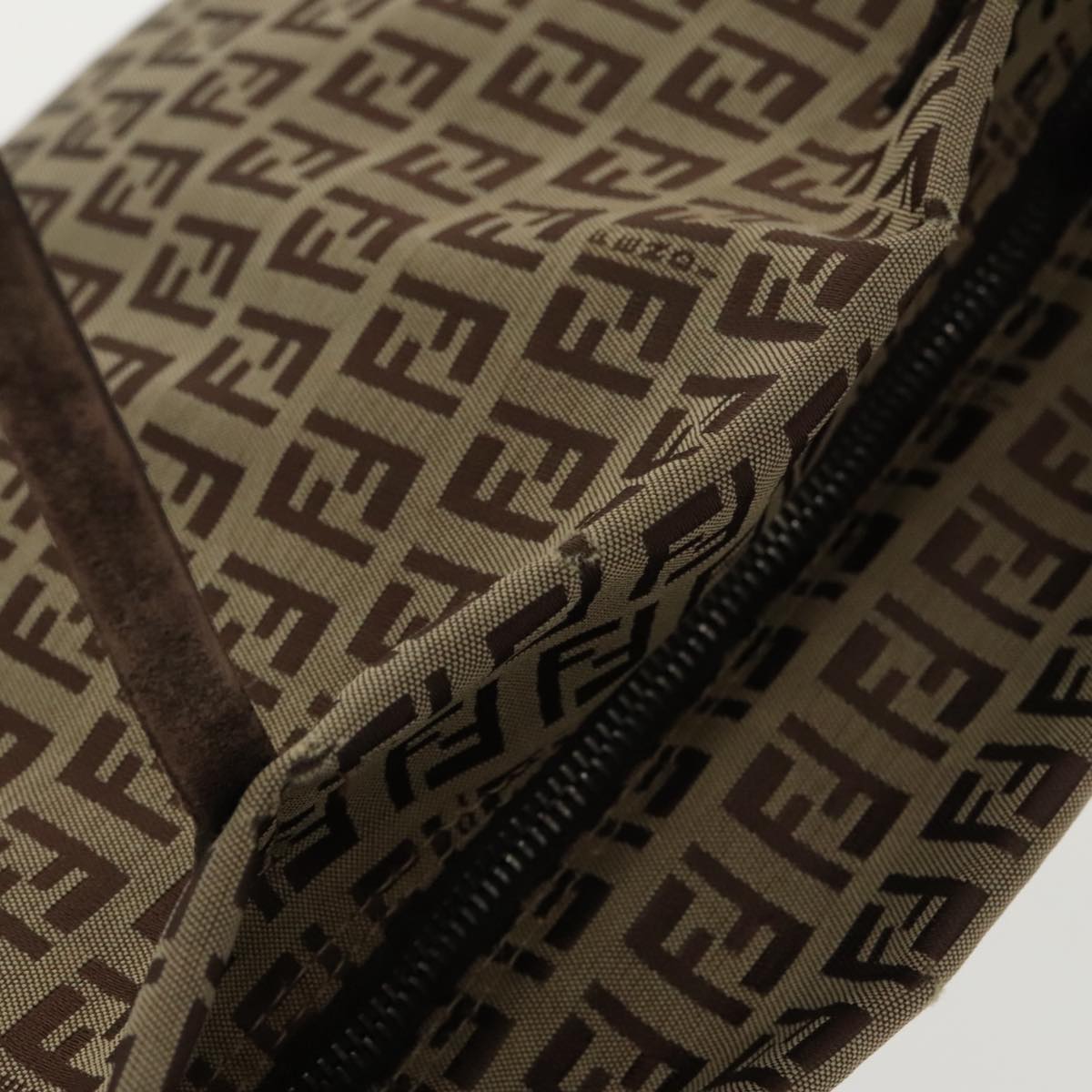 FENDI Zucchino Canvas Tote Bag Beige 97032