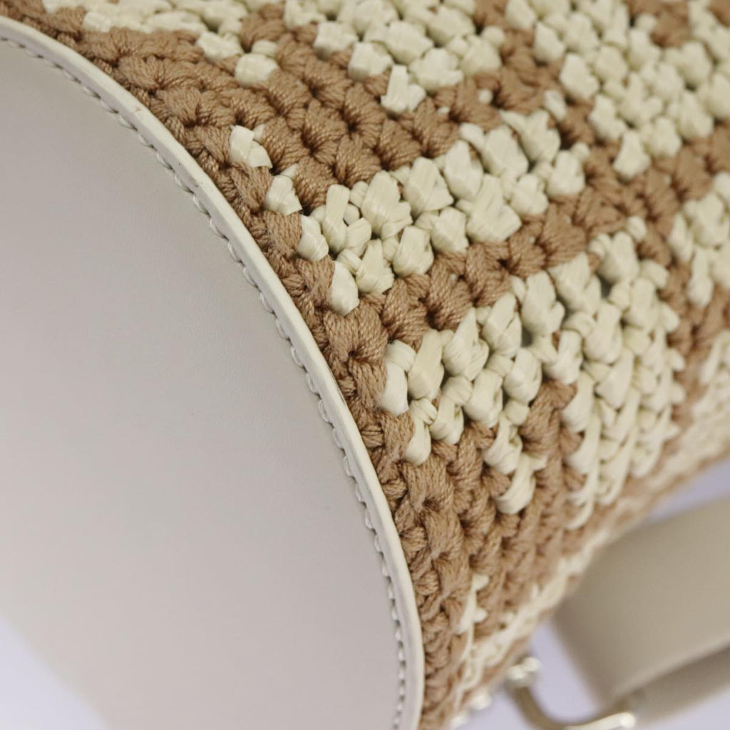 FENDI Zucca Canvas Bottle Shoulder Bag Beige 97046A