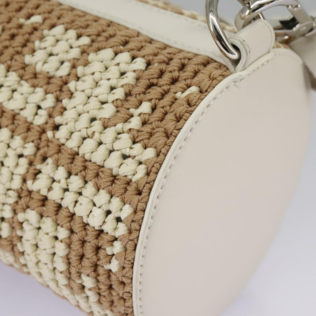FENDI Zucca Canvas Bottle Shoulder Bag Beige 97046A