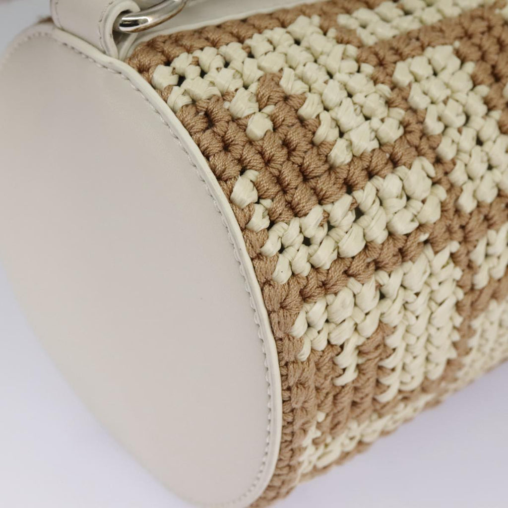 FENDI Zucca Canvas Bottle Shoulder Bag Beige 97046A