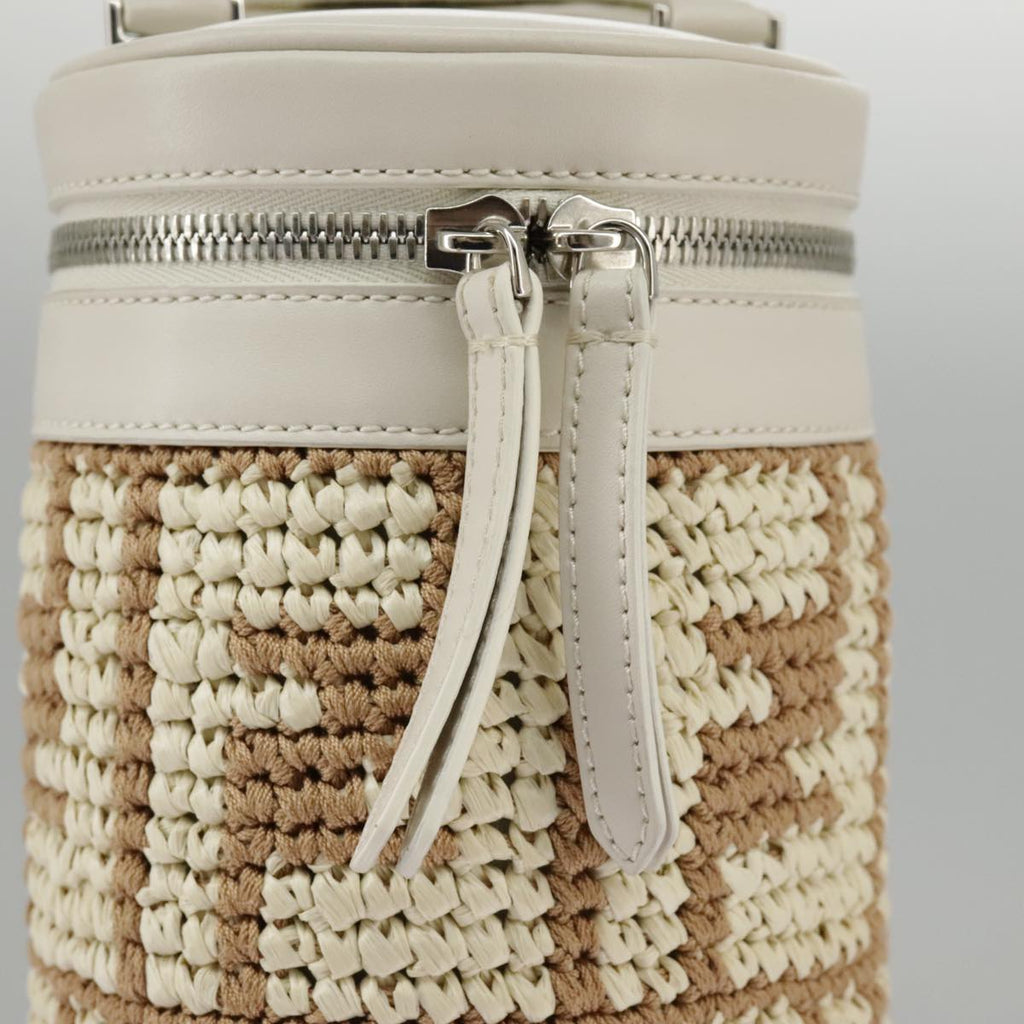 FENDI Zucca Canvas Bottle Shoulder Bag Beige 97046A