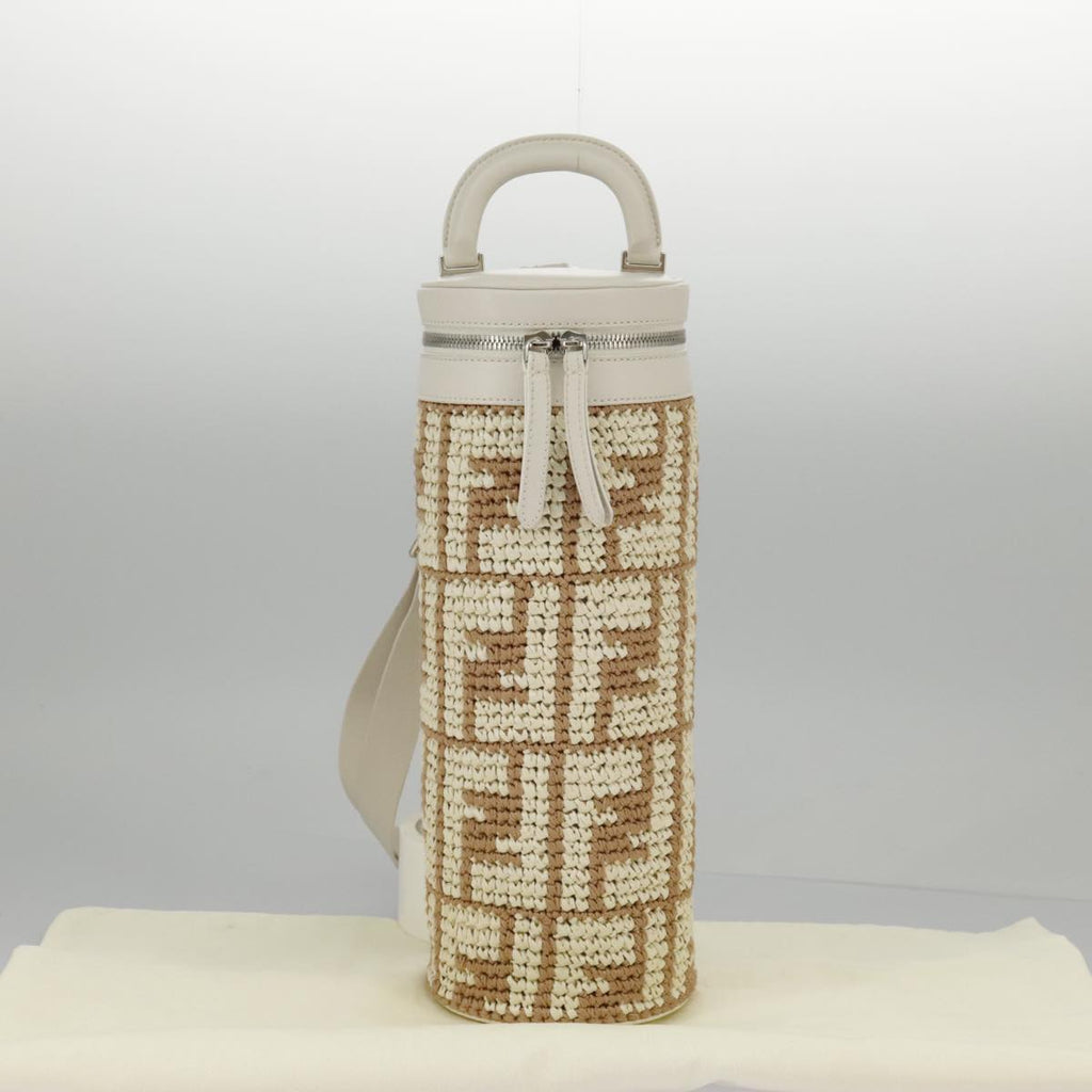 FENDI Zucca Canvas Bottle Shoulder Bag Beige 97046A
