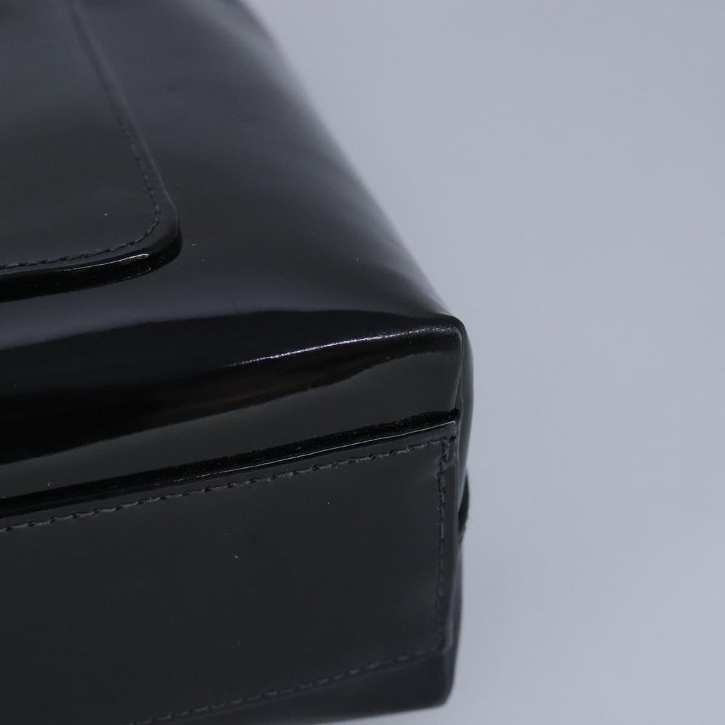 CHANEL Chain Shoulder Bag Patent leather Black CC 97053