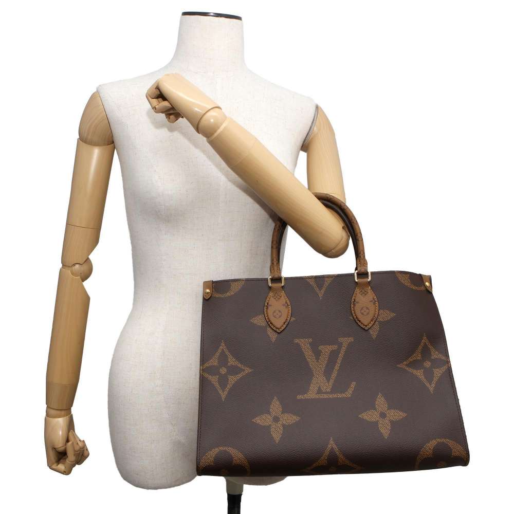 LOUIS VUITTON Onthego Red M45321 Monogram Monogram Reverse Canvas Monogram Giant Size MM