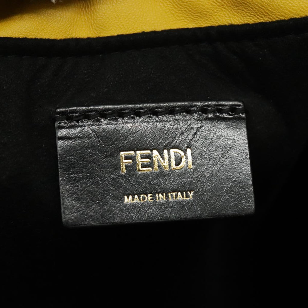FENDI Shoulder Bag Leather Yellow Gold 97095