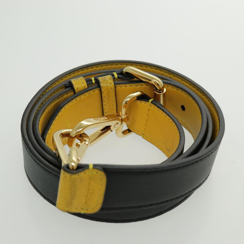 FENDI Shoulder Bag Leather Yellow Gold 97095