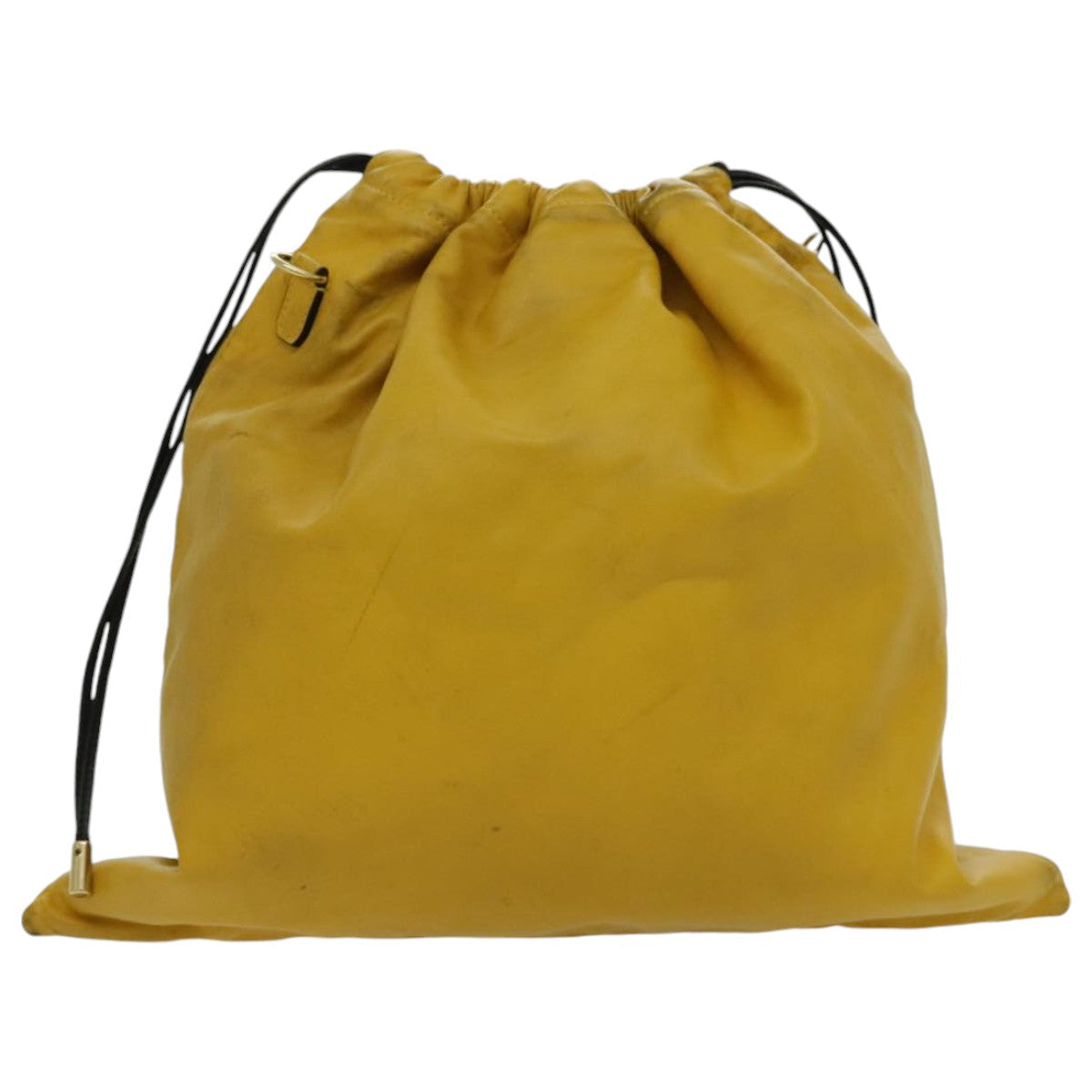FENDI Shoulder Bag Leather Yellow Gold 97095