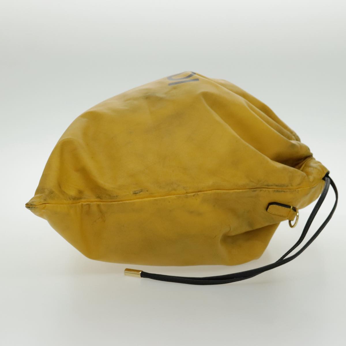FENDI Shoulder Bag Leather Yellow Gold 97095