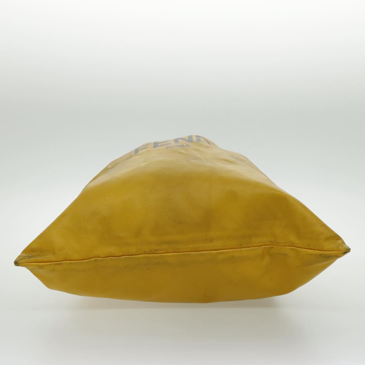 FENDI Shoulder Bag Leather Yellow Gold 97095