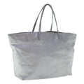 FENDI Tote Bag Leather Silver 97104