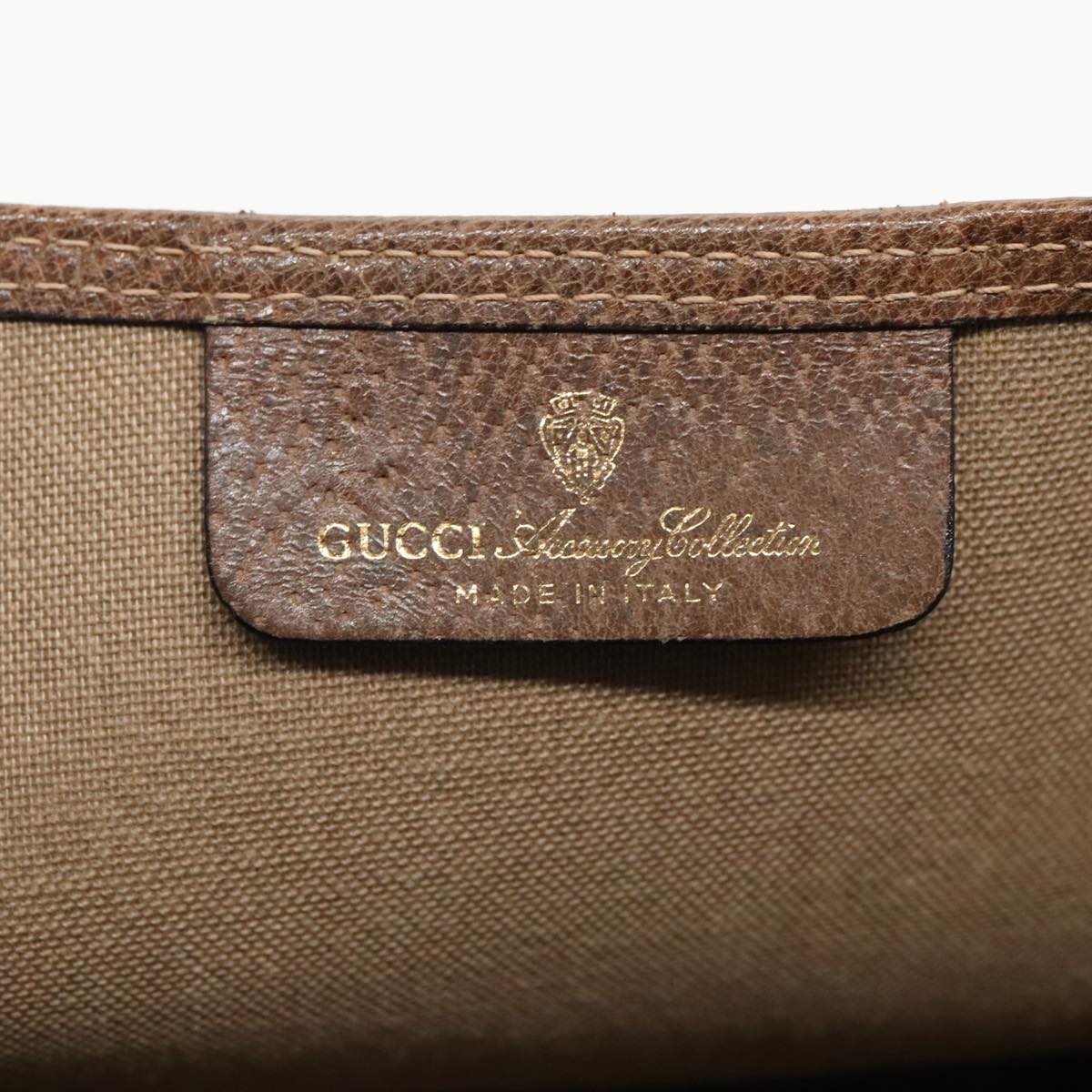 GUCCI GG Supreme Webshire Line Tote Bag PVC Leather Beige 39 02 003 97160