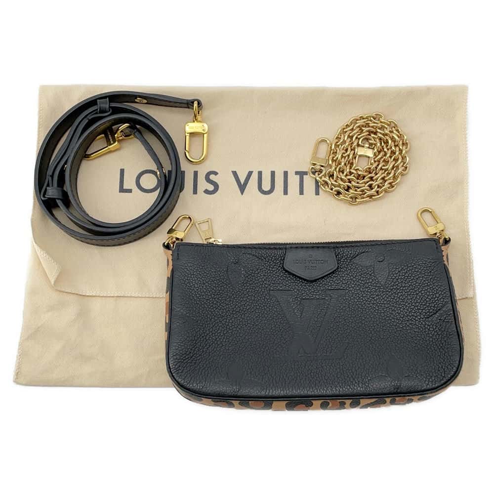 LOUIS VUITTON Multi Pochette Accessoires Noir M58520 Monogram Empreinte Leather Wild at Heart