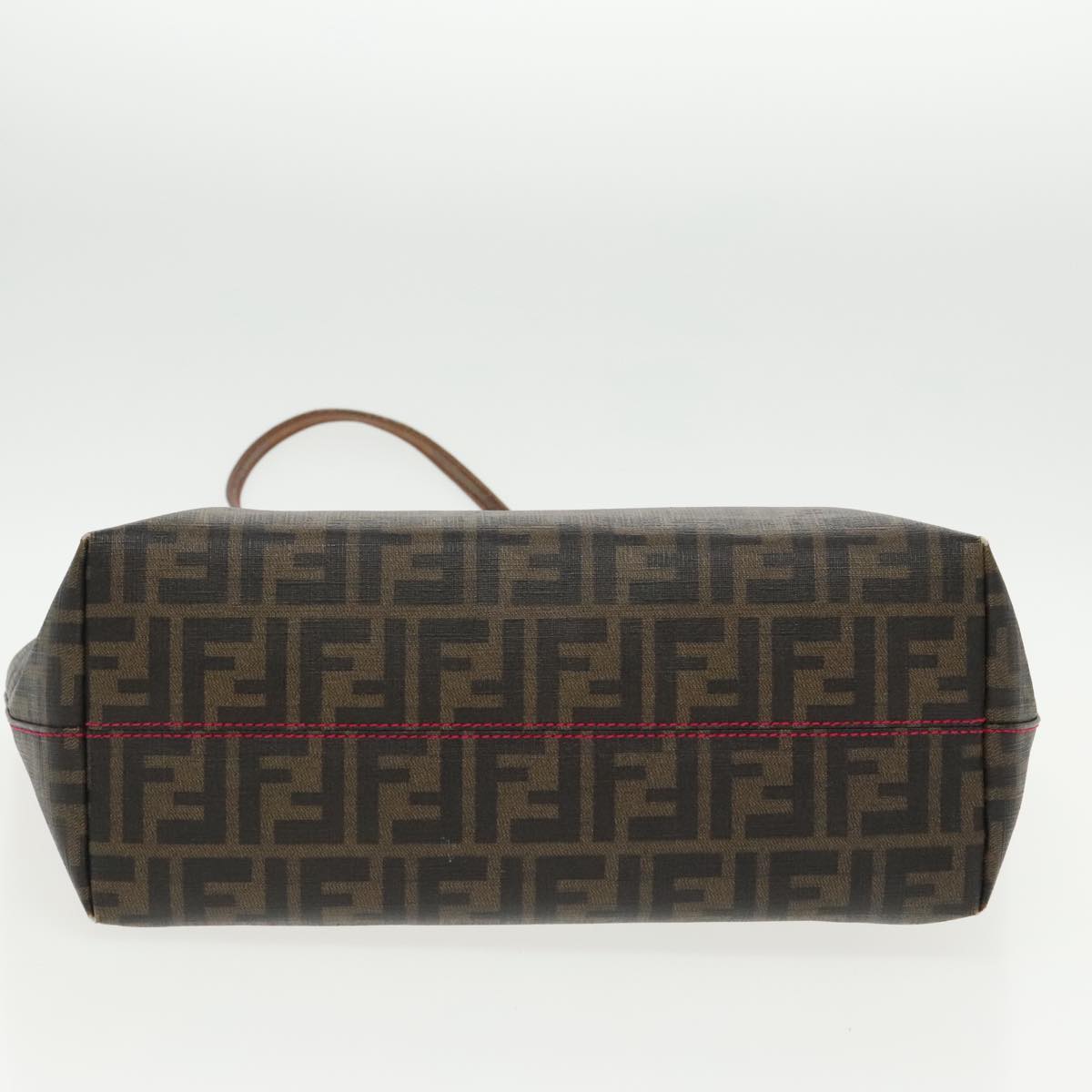 FENDI Zucca Canvas Tote Bag Brown Black Gold 97259