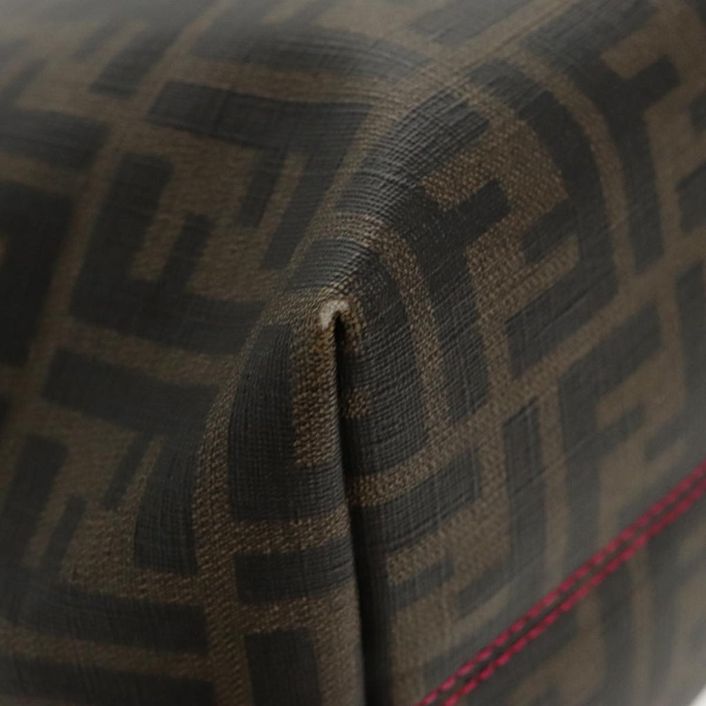 FENDI Zucca Canvas Tote Bag Brown Black Gold 97259