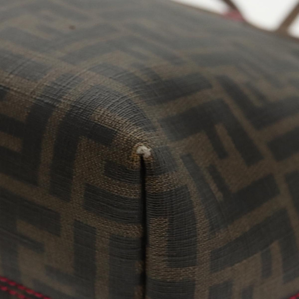 FENDI Zucca Canvas Tote Bag Brown Black Gold 97259