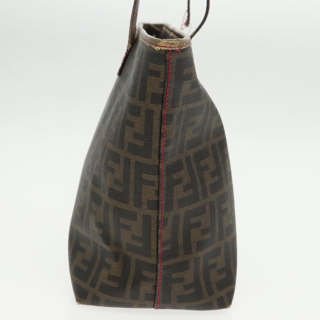 FENDI Zucca Canvas Tote Bag Brown Black Gold 97259