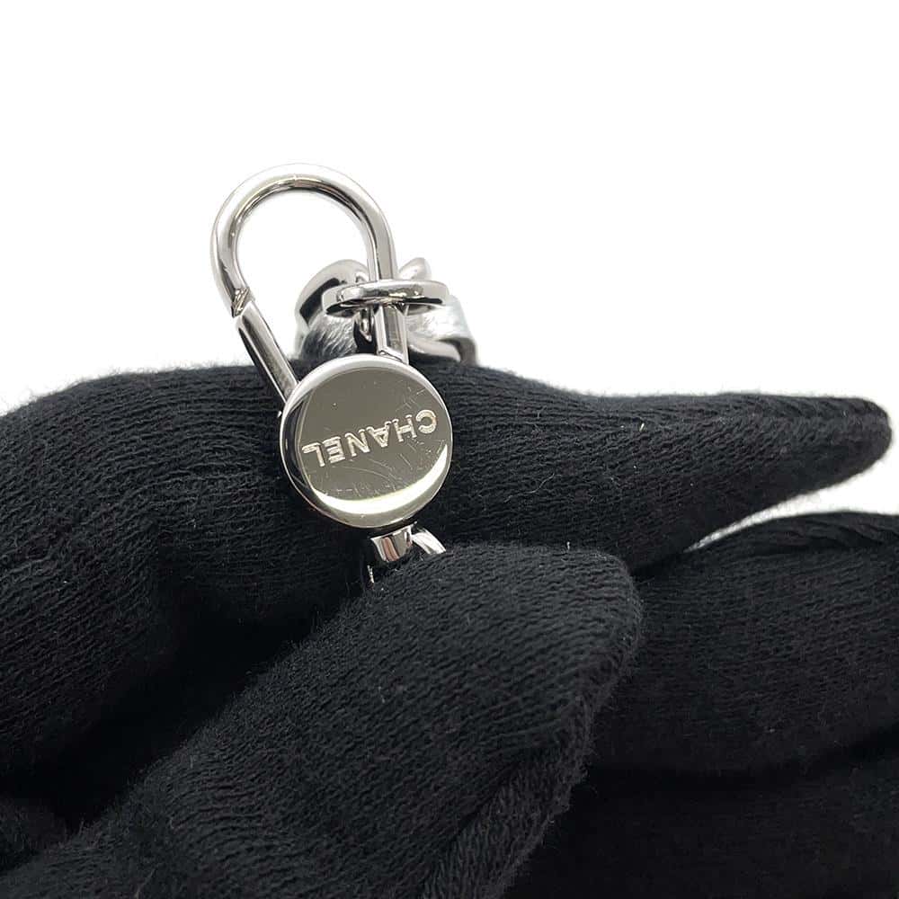 CHANEL Star ChainPouch Silver Lambskin