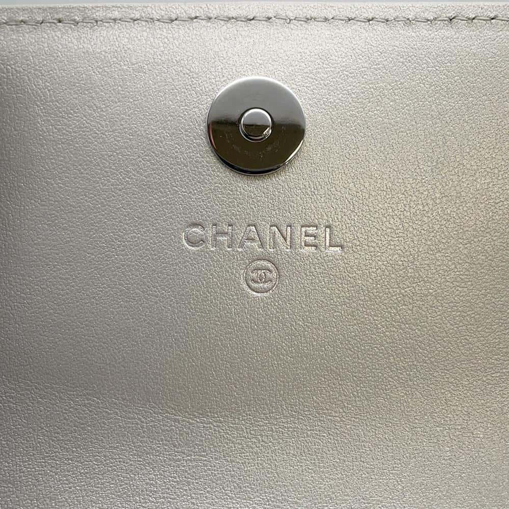 CHANEL Star ChainPouch Silver Lambskin