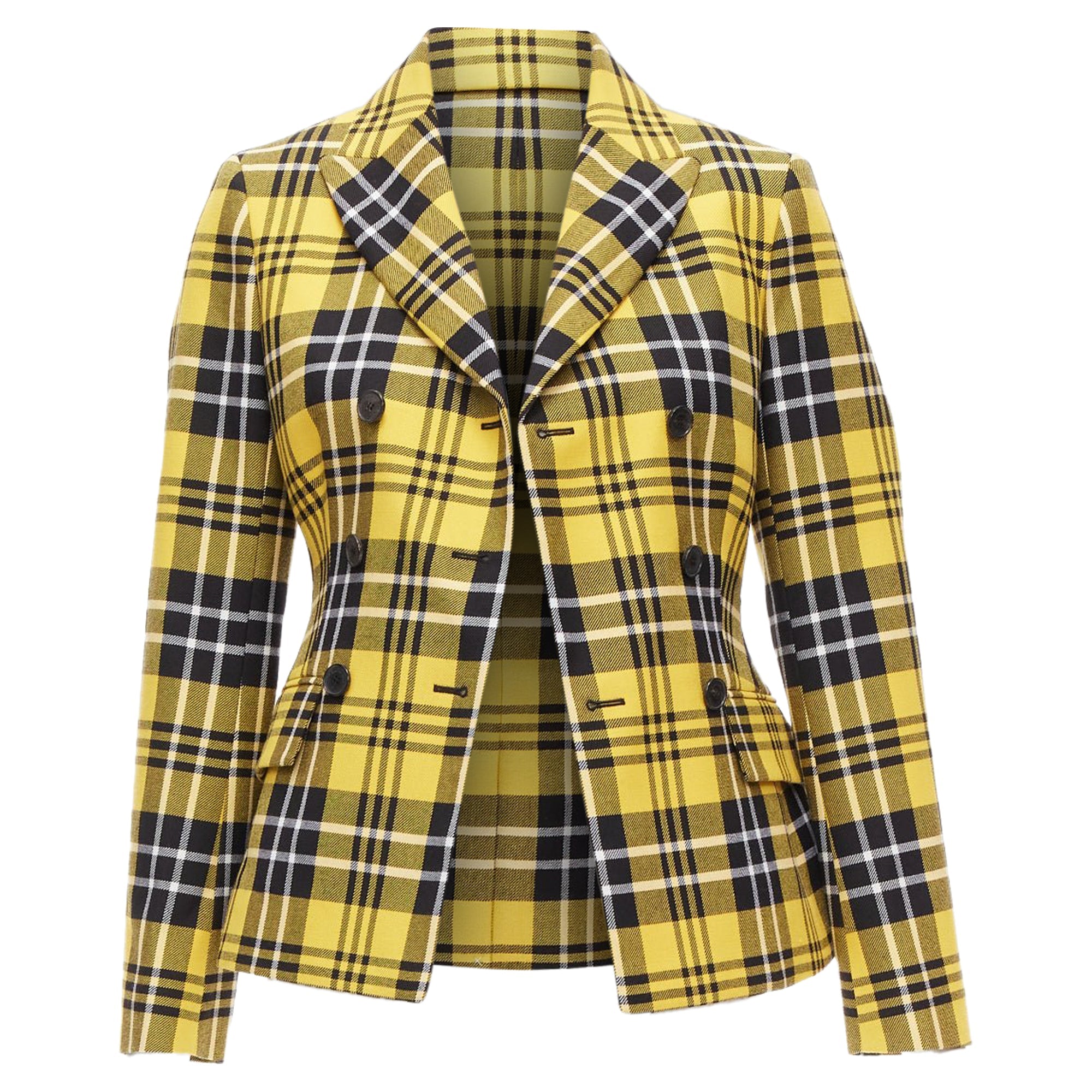 Christian Dior tartan virgin wool bar jacket blazer