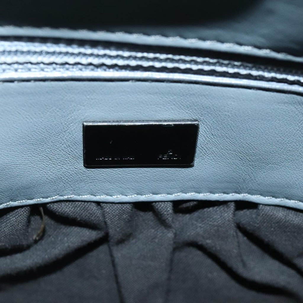 FENDI Hand Bag Leather Gray 97317