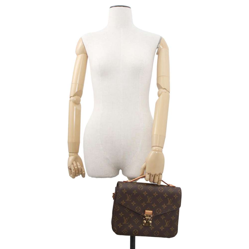 LOUIS VUITTON Pochette Metis Brown M40780 Monogram Size MM