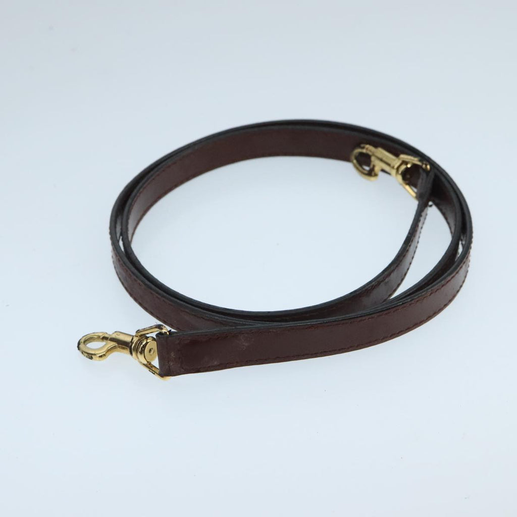 GUCCI Bamboo Vanity Cosmetic Pouch Enamel 2way Brown 000 2040 0323 97359