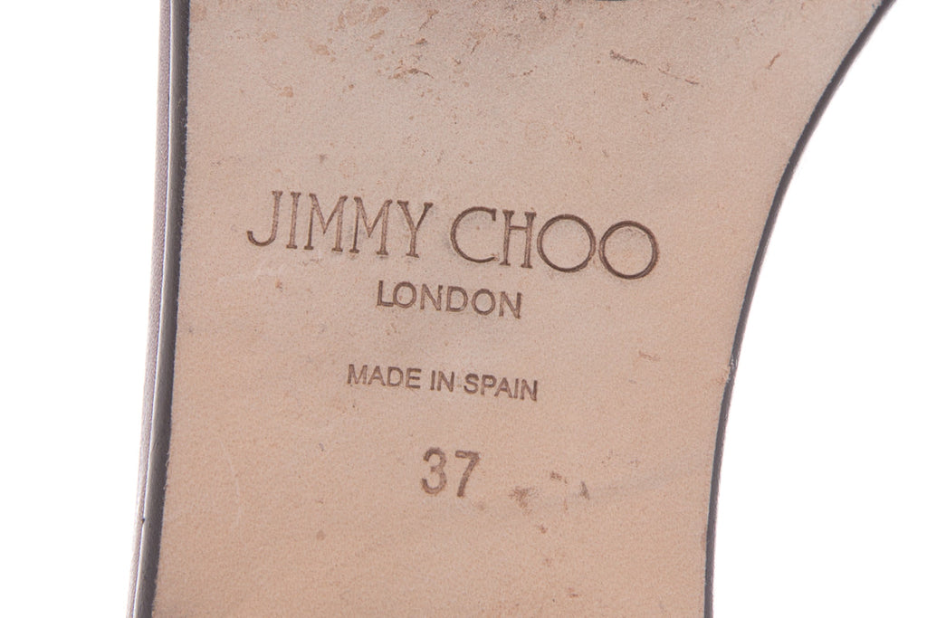Jimmy Choo Metallic Floral Sandals SZ 37