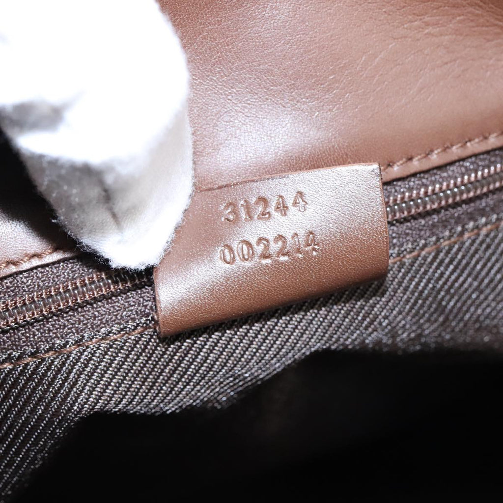GUCCI GG Canvas Tote Bag Purple Brown Silver 31244 97397