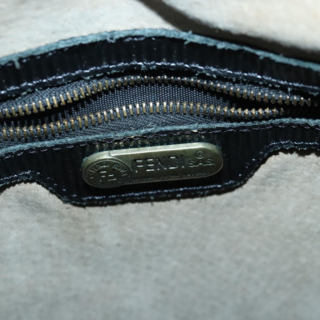 FENDI Zucca Canvas Hand Bag Black 97410