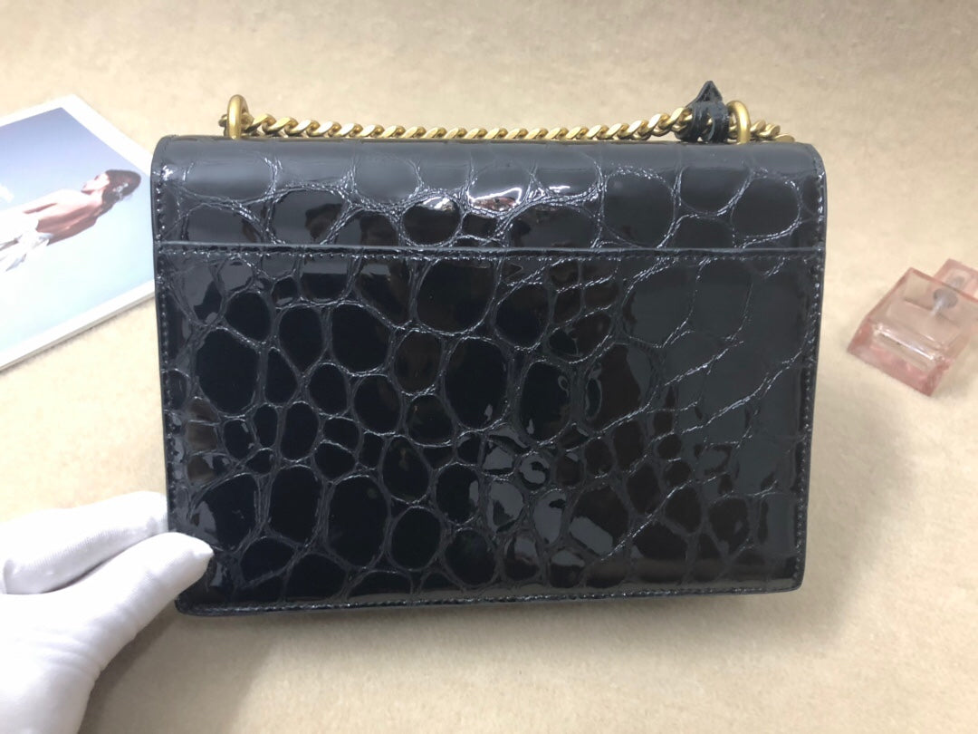 GLAMI Sunset Chain Wallet Black For Women 8.2in/21cm YSL