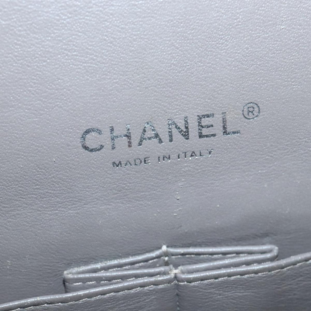 CHANEL Matelasse Chain Shoulder Bag Enamel Brown Silver CC 97455