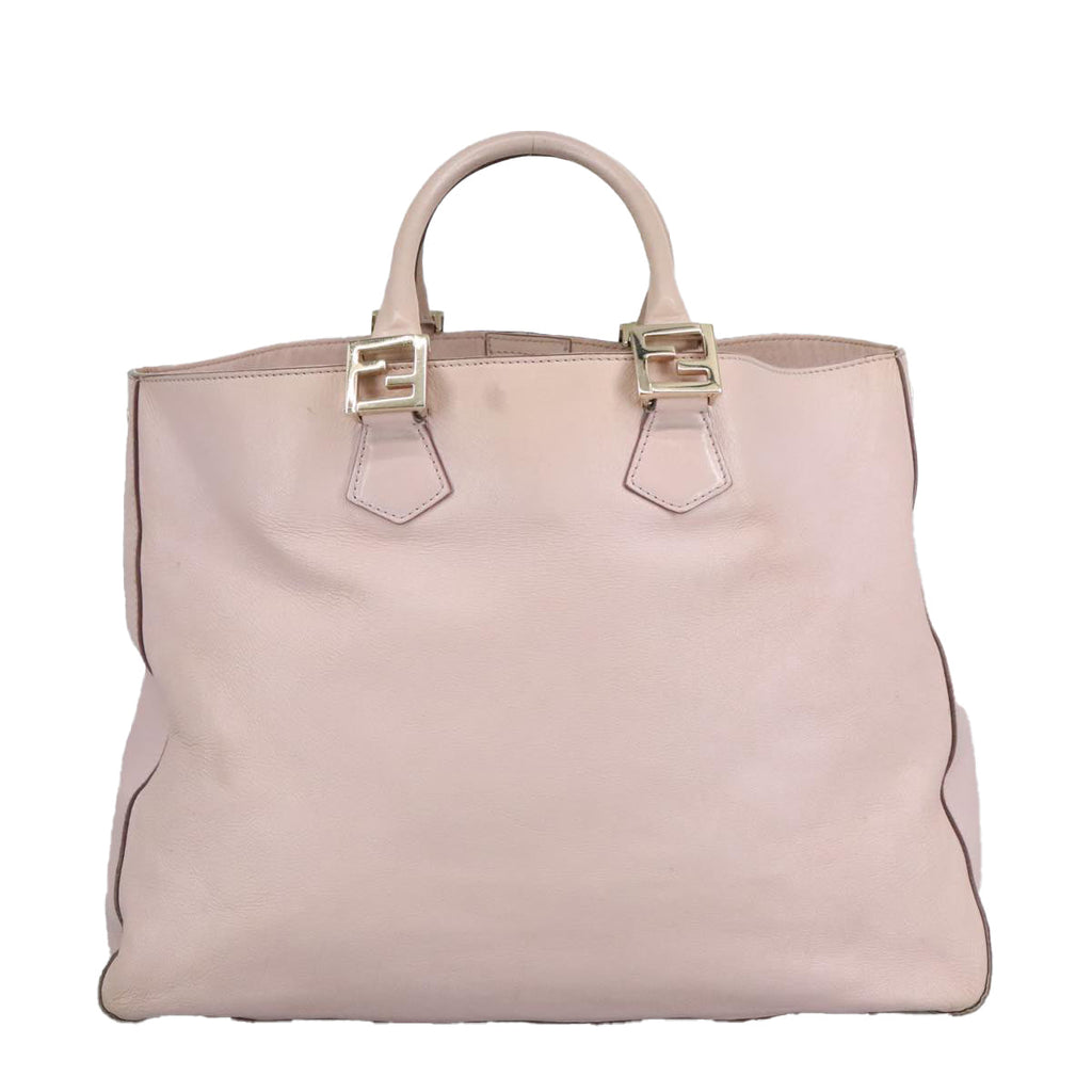 FENDI Hand Bag Leather 2way Pink Gold 97494