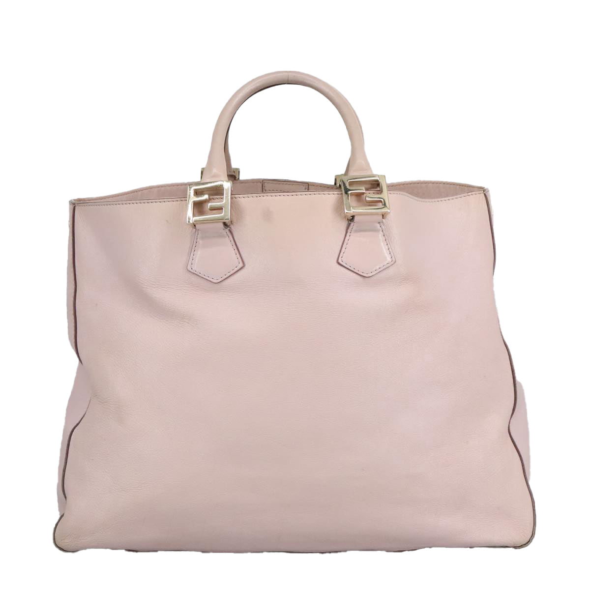 FENDI Hand Bag Leather 2way Pink Gold 97494