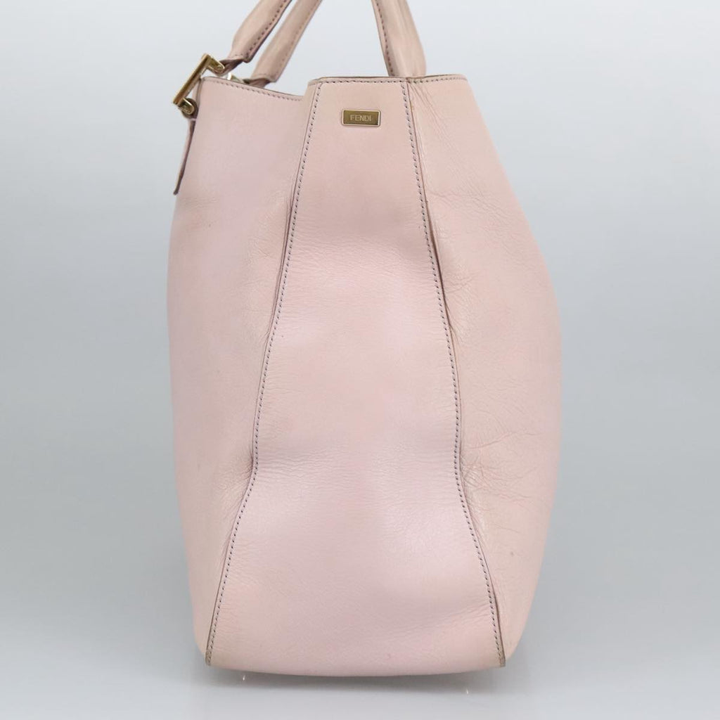 FENDI Hand Bag Leather 2way Pink Gold 97494