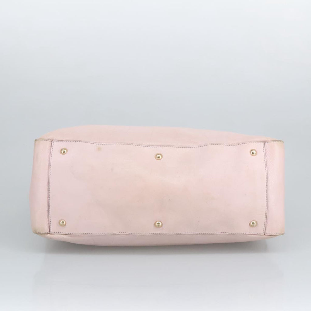 FENDI Hand Bag Leather 2way Pink Gold 97494